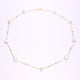 Silver Necklace Chain Floating Pearl
