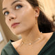 Silver Necklace Chain Floating Pearl