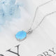 Sterling Silver Oval Pendant Necklaces