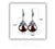 Silver Round Garnet Drop Earrings