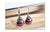 Silver Round Garnet Drop Earrings