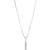 Sterling Silver Zircon Necklace Vertical Bar