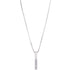 Sterling Silver Zircon Necklace Vertical Bar