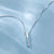 Sterling Silver Zircon Necklace Vertical Bar