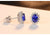 Natural Birthstone Royal Blue Oval Earring