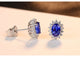 Natural Birthstone Royal Blue Oval Earring