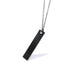 Black Rectangle Pendant Necklace Men