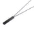 Black Rectangle Pendant Necklace Men