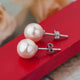 Classic Round Shell Pearl Earrings