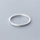 Silver Zircon Round Geometric Ring
