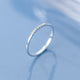 Silver Zircon Round Geometric Ring