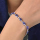 Sterling Silver Bracelet Oval Shape Gemstone