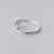 Sterling Silver Geometric Black Enamel Ring