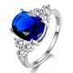 Silver Jewelry Ring With Oval Cut