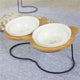 Pet Bowl Bamboo Shelf Ceramic