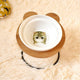 Pet Bowl Bamboo Shelf Ceramic