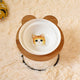 Pet Bowl Bamboo Shelf Ceramic