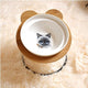 Pet Bowl Bamboo Shelf Ceramic