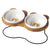 Pet Bowl Bamboo Shelf Ceramic