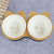 Pet Bowl Bamboo Shelf Ceramic