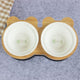 Pet Bowl Bamboo Shelf Ceramic