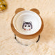 Pet Bowl Bamboo Shelf Ceramic
