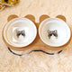 Pet Bowl Bamboo Shelf Ceramic