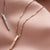 Sterling Silver Zircon Necklace Vertical Bar