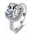 Women Crystal 925 Sterling Silver Ring