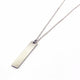 Black Rectangle Pendant Necklace Men