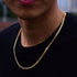 Men Necklace Gold Tone Snake