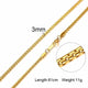 Men Necklace Gold Tone Snake